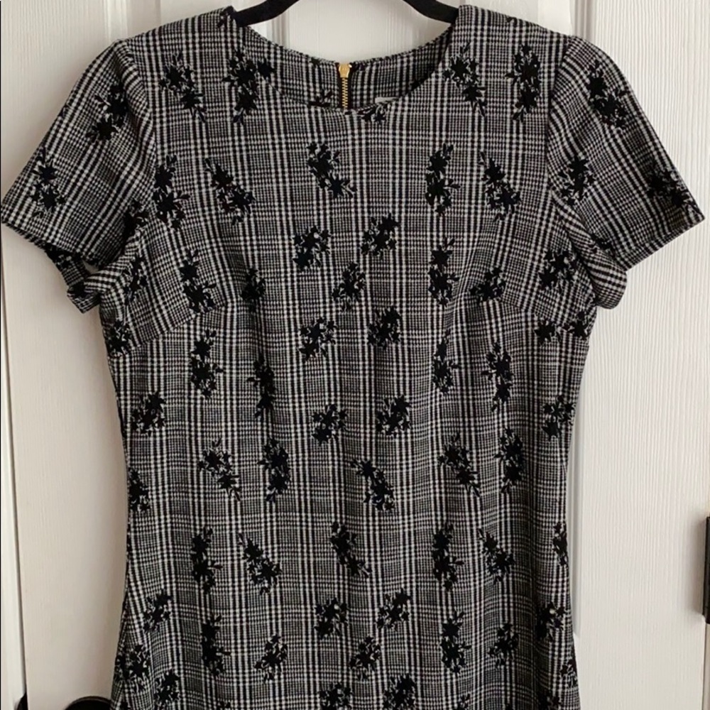 Calvin Klein Plaid Floral Sheath Dress